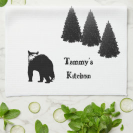 Niedliche Holzküche Geschirrtuch