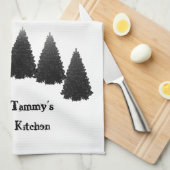 Niedliche Holzküche Geschirrtuch (Viertel Falte)