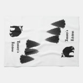 Niedliche Holzküche Geschirrtuch (Horizontal)