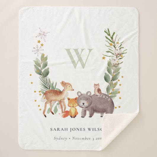 Niedliche Holzleafelblume Kids Sherpadecke (Vorderseite)