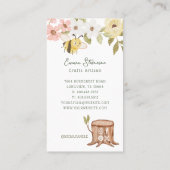 Niedliche Holzraupen- und Vogelflorenkrebse Visitenkarte (Rückseite)