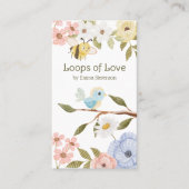 Niedliche Holzraupen- und Vogelflorenkrebse Visitenkarte (Vorderseite)