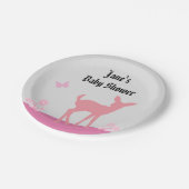 Niedliche Holzspäne Kinderduschplatte Pappteller (Schrägansicht)