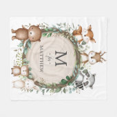 Niedliche Holztierkraut Fleecedecke (Vorderseite (Horizontal))