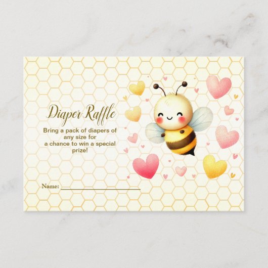 Niedliche Honey Bee Baby Dusche Begleitkarte (Vorderseite)