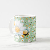 Niedliche Honey Bee Muster Custom Tasse (Vorderseite Links)