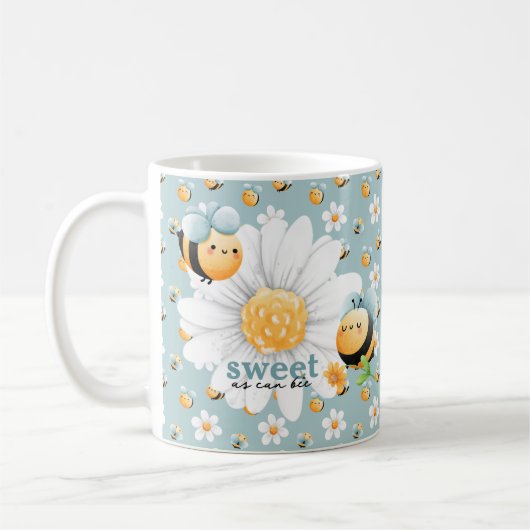 Niedliche Honey Bee Muster Custom Tasse (Links)