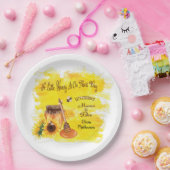 Niedliche Honey Bee Rustic Greenerity Baby Dusche Pappteller (Party)