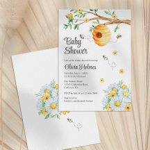 Niedliche Honey Bee und Chamomille Baby Dusche