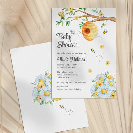 Niedliche Honey Bee und Chamomille Baby Dusche Einladung