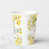 Niedliche Honey Bees Yellow Floral Baby Dusche Pappbecher (Rechts)