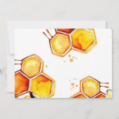 Niedliche Honeybee Girl Babydusche Einladung (Rückseite)