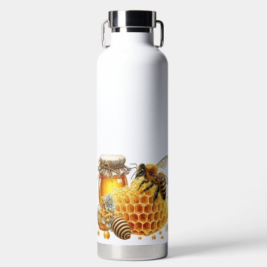 NIEDLICHE HONEYBEES, HONEYCOMBS, JARS HONEY TRINKFLASCHE (Vorderseite)