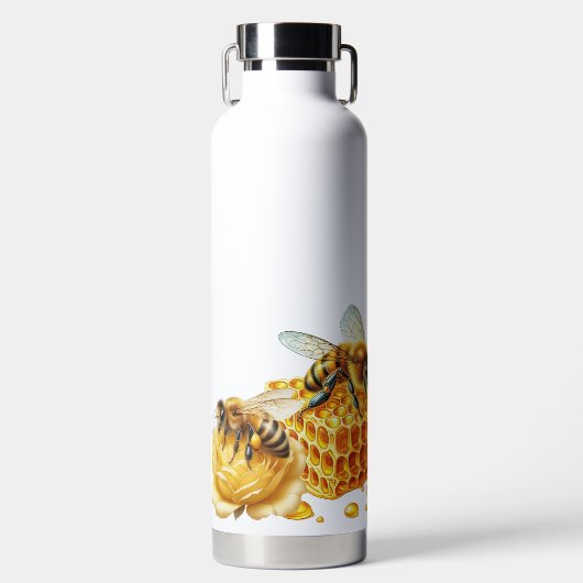 NIEDLICHE HONEYBEES, HONEYCOMBS, JARS HONEY TRINKFLASCHE (Vorderseite)