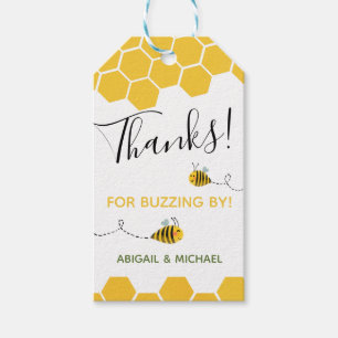 Niedliche Honeycomb Watercolor Bee Vielen Dank für Geschenkanhänger
