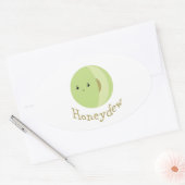 Niedliche Honeydew Ovaler Aufkleber (Umschlag)