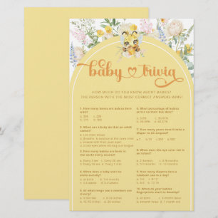 Niedliche Honig-Bee-Baby Trivia-Spiel