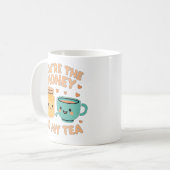 Niedliche Honig und Tee-Liebe Kaffeetasse (Vorderseite Links)