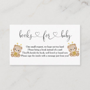 Niedliche Honigbärenbücher für Baby Begleitkarte