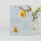 Niedliche Honigbärendusche Einladung (Stehend Vorderseite)