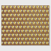 Niedliche Honigbiene auf Brown Geschenkpapier (Flach)