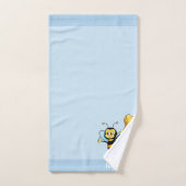 Niedliche Honigbiene auf Light Blue Badhandtuch Set (Handtuch)