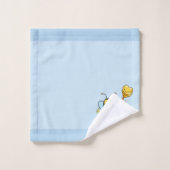 Niedliche Honigbiene auf Light Blue Badhandtuch Set (Waschlappen)