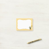 Niedliche Honigbiene auf Post-it-Notes Post-it Klebezettel (Auf Schreibtisch)