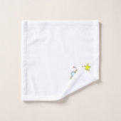Niedliche Honigbiene auf weißem Handtuch Set (Waschlappen)