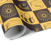 Niedliche Honigbiene Geschenkpapier (Rolleneckpunkt)