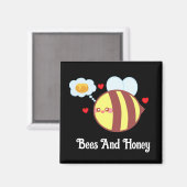 Niedliche Honigbiene Magnet (Vorderseite/Rückseite)