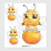 Niedliche 🐝 Honigbiene 🐝 Stickers Aufkleber (Blatt)