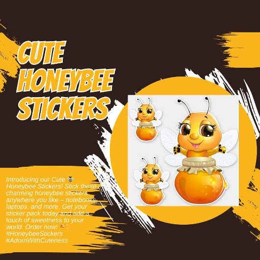 Niedliche 🐝 Honigbiene 🐝 Stickers Aufkleber
