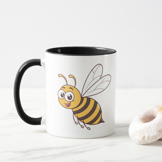 Niedliche Honigbiene Tasse (Mit Donut)