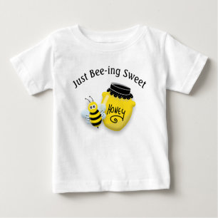 Niedliche Honigbiene und Honigtopf süß Baby T-shirt