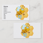 niedliche Honigbiene und Honigwabe Visitenkarte (Vorne/Hinten)