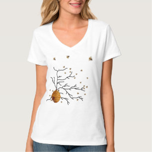 Niedliche Honigbienen, Bienenstock, kundenspezifis T-Shirt