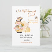 Niedliche Honigbienen-Blume Einladung (Stehend Vorderseite)