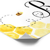 Niedliche Honigbienen Erster Geburtstag Begrüßungs Poster (Ecke)