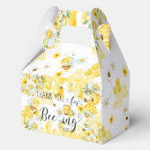 Niedliche Honigbienen Gelbe Blüte 1. Geburtstag 1 Geschenkschachtel (Rückseite)