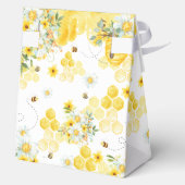 Niedliche Honigbienen Gelbes Brautparty Baby Geschenkschachtel (Rückseite)