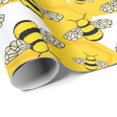 Niedliche Honigbienen Geschenkpapier (Rolleneckpunkt)