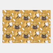 Niedliche Honigbienen Geschenkpapier Set (Vorderseite)