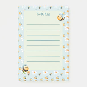 Niedliche Honigbienen-Kids-Liste Post-it Klebezettel