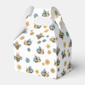 Niedliche Honigbienen und florale Wildblumen Geschenkschachtel (Rückseite)