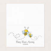 Niedliche Honigbienen Visitenkarten (Außenseite Aufgefaltet)