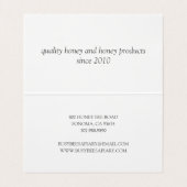 Niedliche Honigbienen Visitenkarten (Innenseite Aufgefaltet)