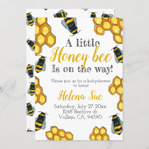 Niedliche Honigbienendusche Einladung