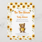 Niedliche Honigbienendusche Einladung (Vorne/Hinten)