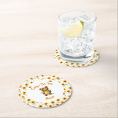 Niedliche Honigbienendusche Runder Pappuntersetzer (Vor Ort)